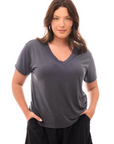 V T Shirt Gray