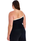 Emma One Shoulder Top Black