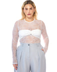 Monica Top White Lace