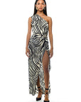 Naya Dress Zebra Print