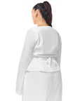 Kourtney Tailored Top White