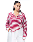 Polo Shirt Burgundy Stripes
