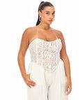 Tiana Corset White Lace