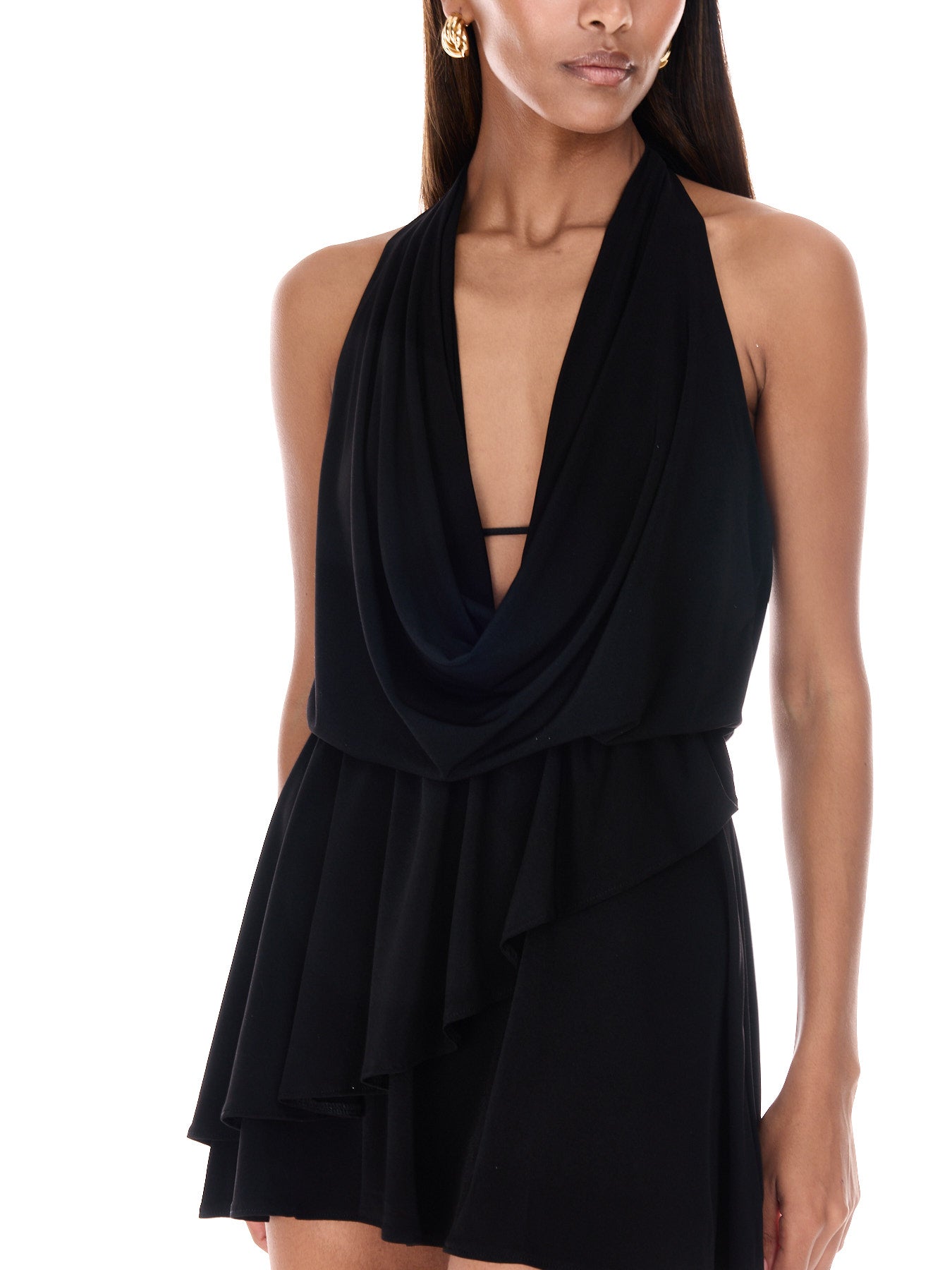 שמלת סברינה שחורה