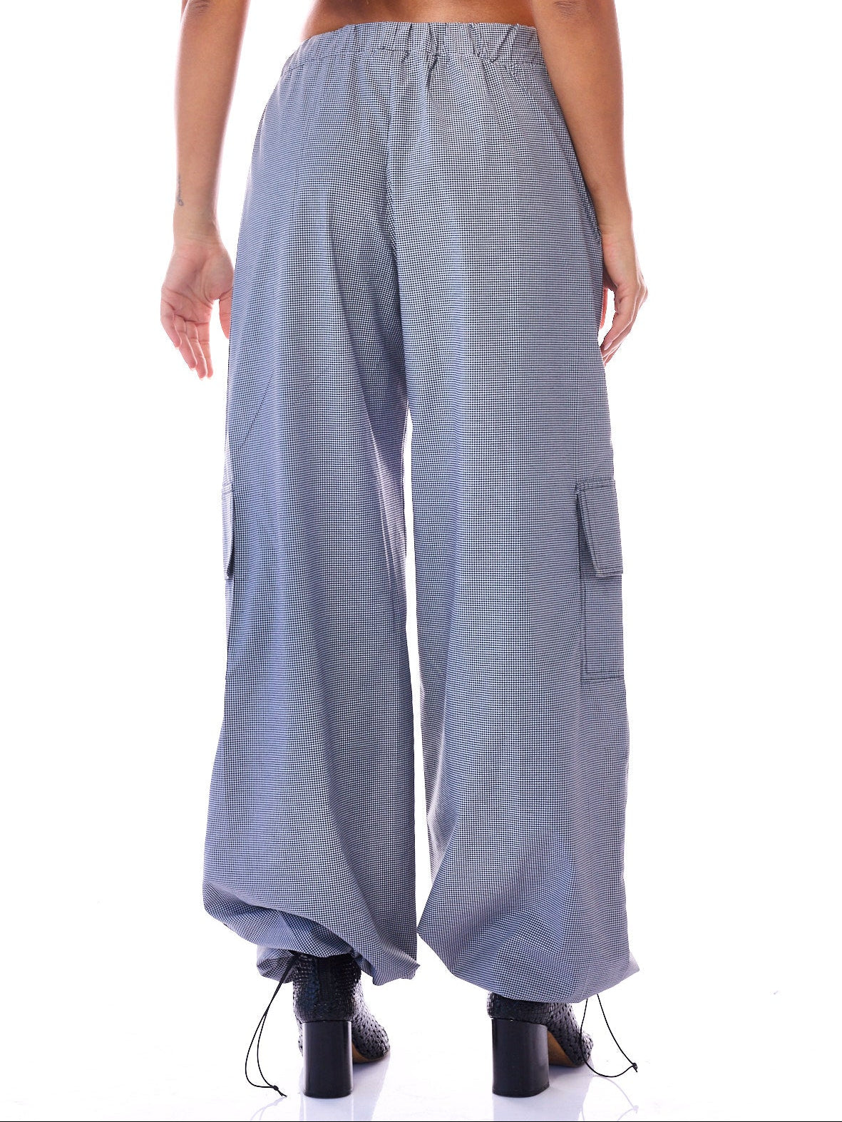 Cargo Pants Checkered Print