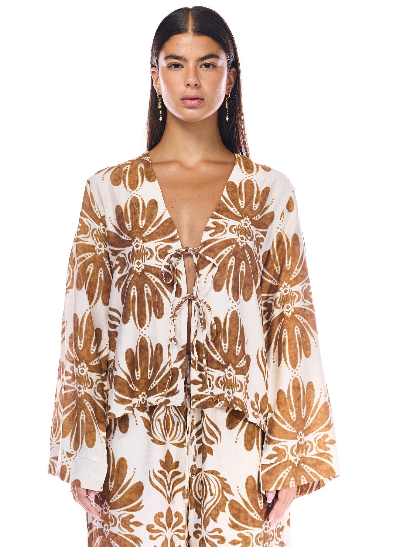 Brandy Shirt Brown Print