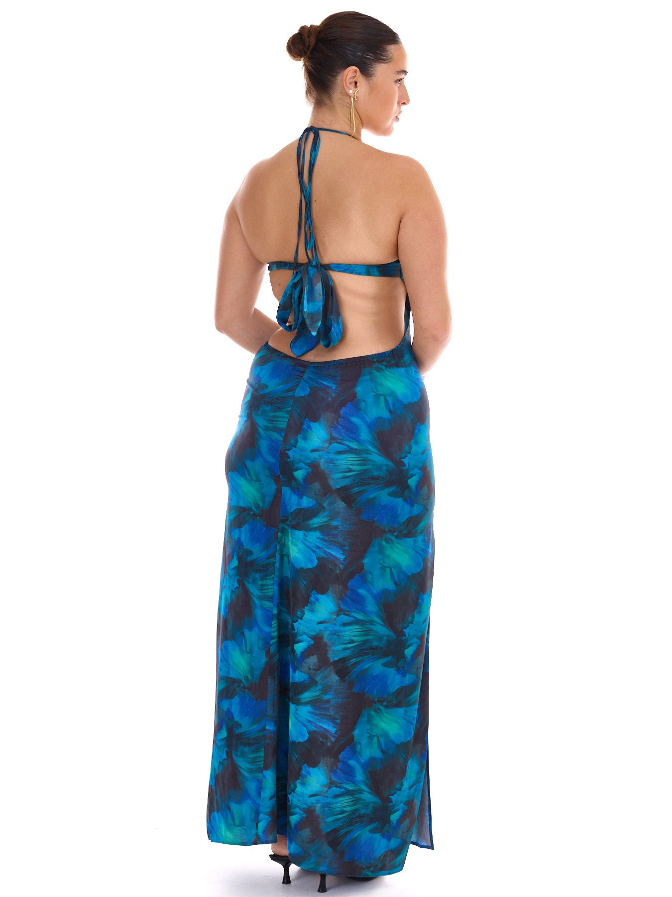 שמלת סייה פרינט כחול