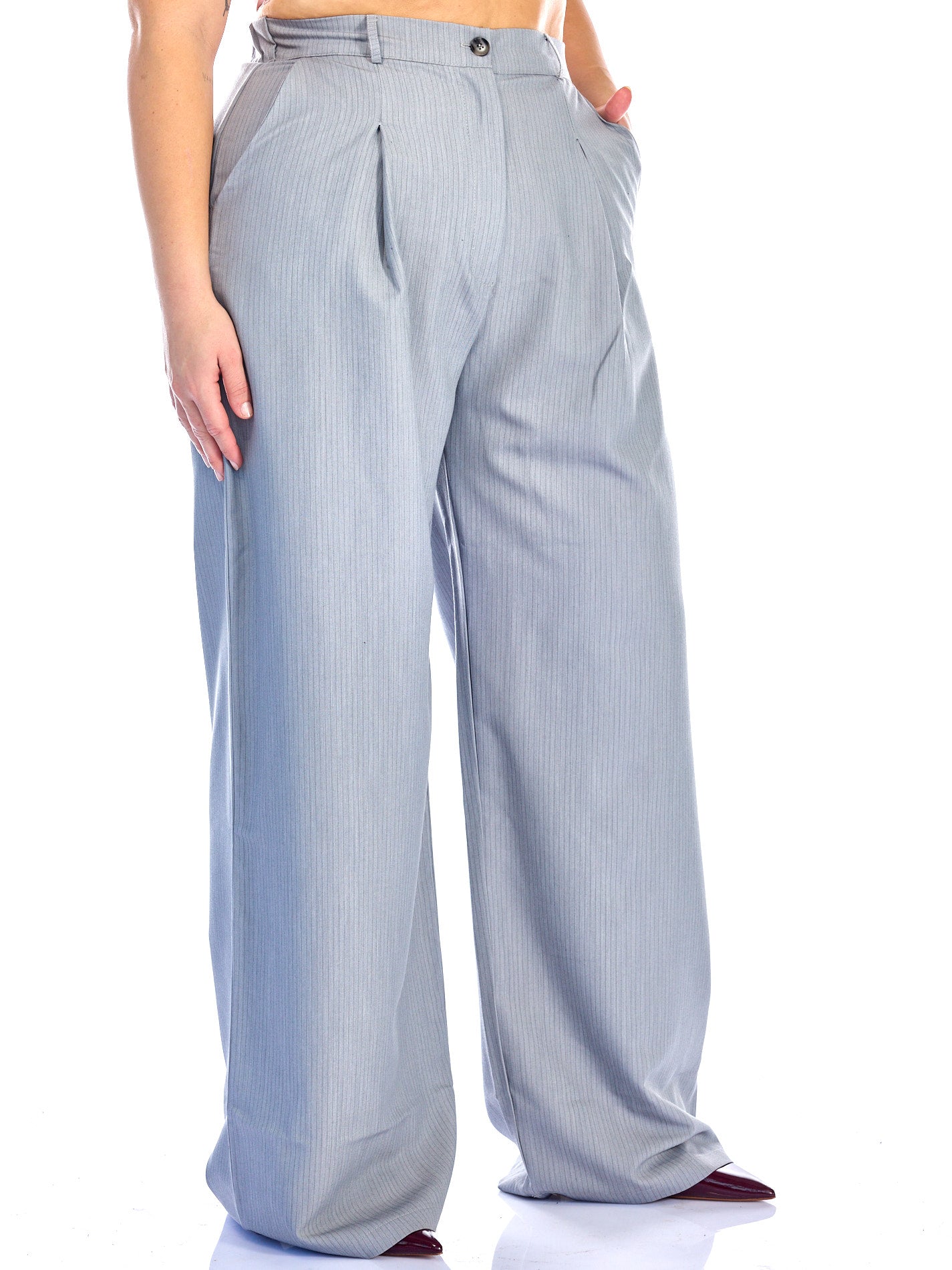 Olivia Pants Stripped Gray