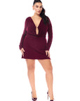 Aliana Dress Burgundy