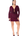 Aliana Dress Burgundy