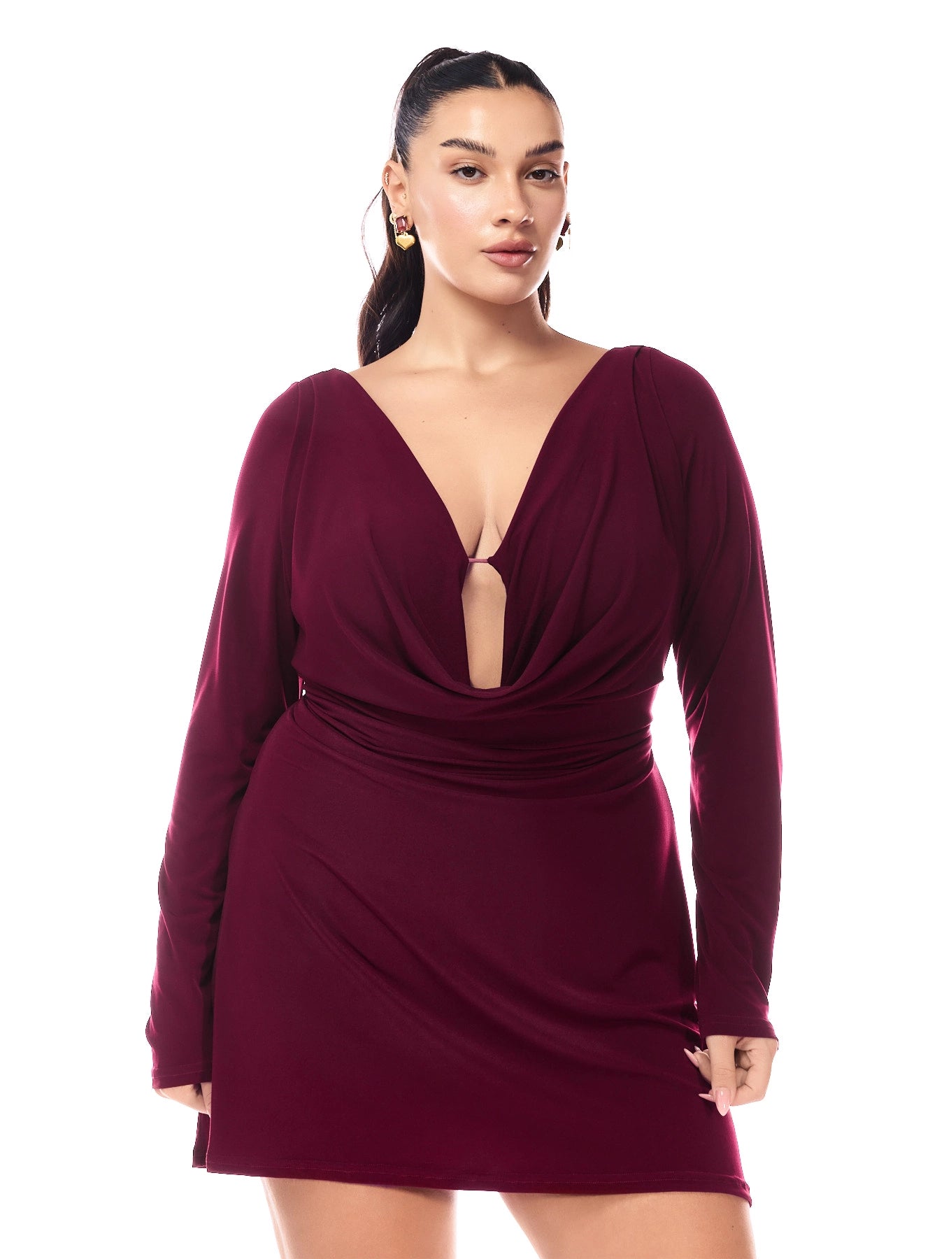 Aliana Dress Burgundy