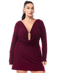 Aliana Dress Burgundy