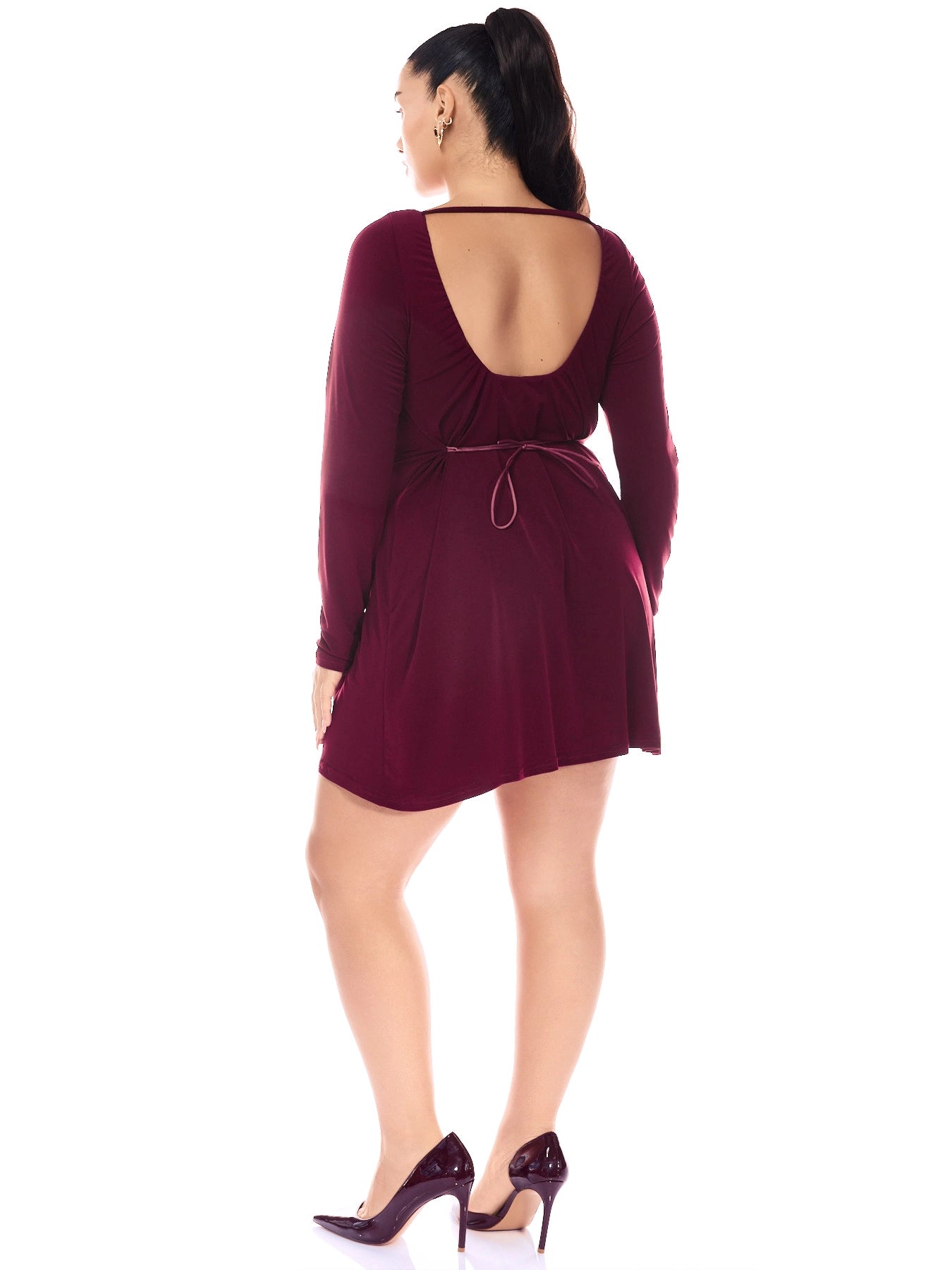 Aliana Dress Burgundy