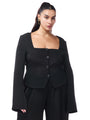 Kourtney Tailored Top Black