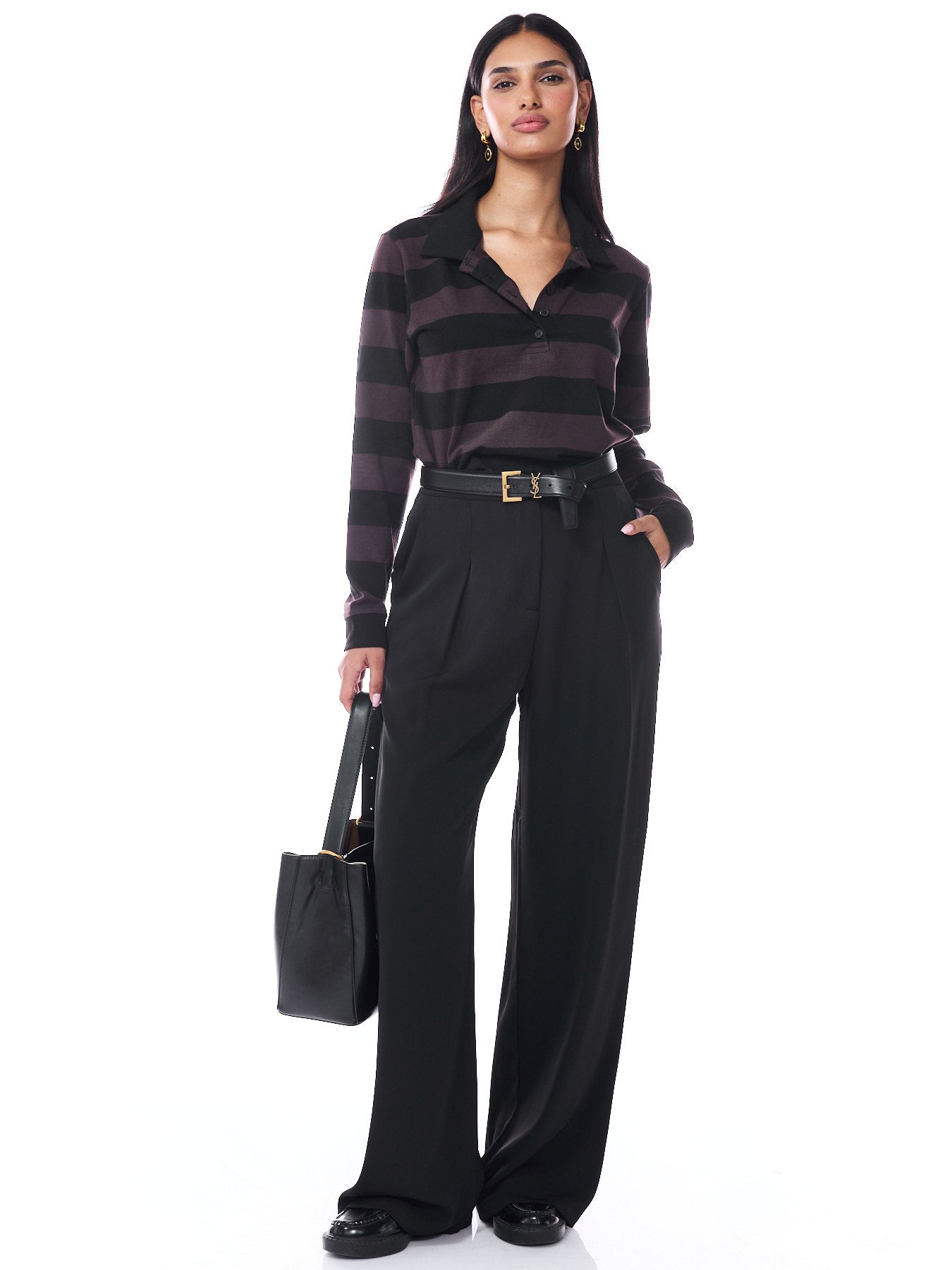 Polo Shirt Brown Stripes