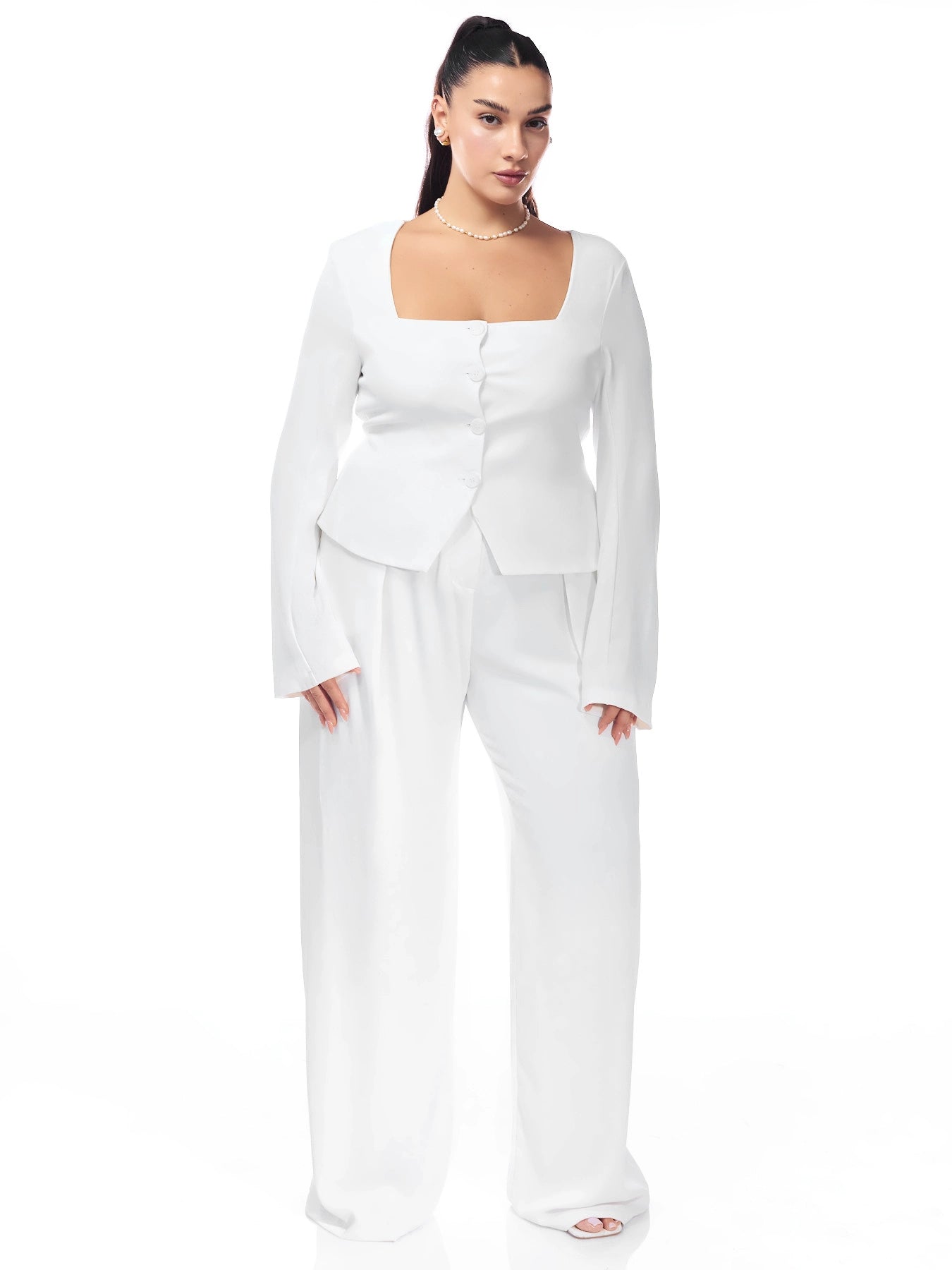 Kourtney Tailored Top  White
