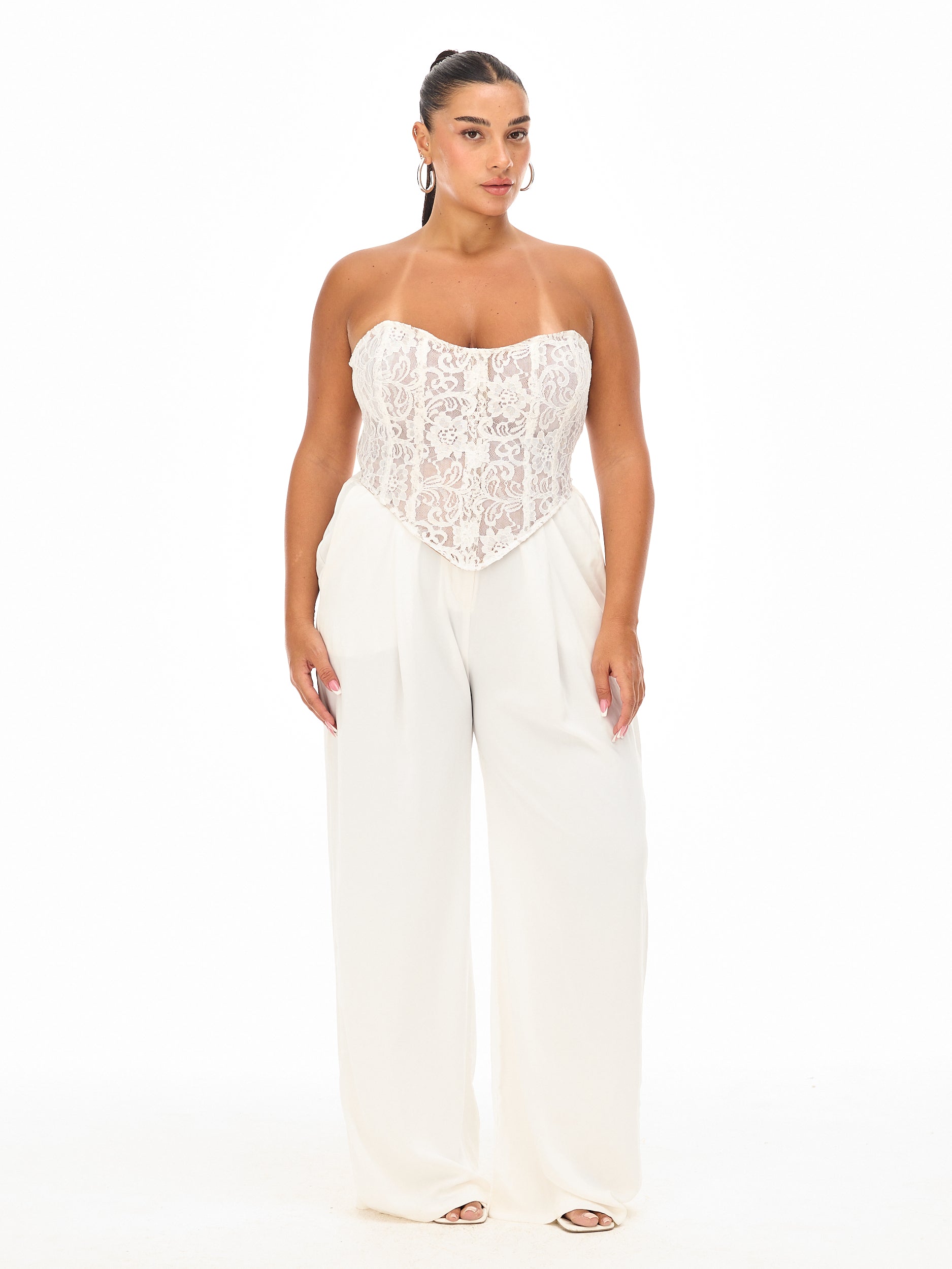 Tiana Corset  White Lace