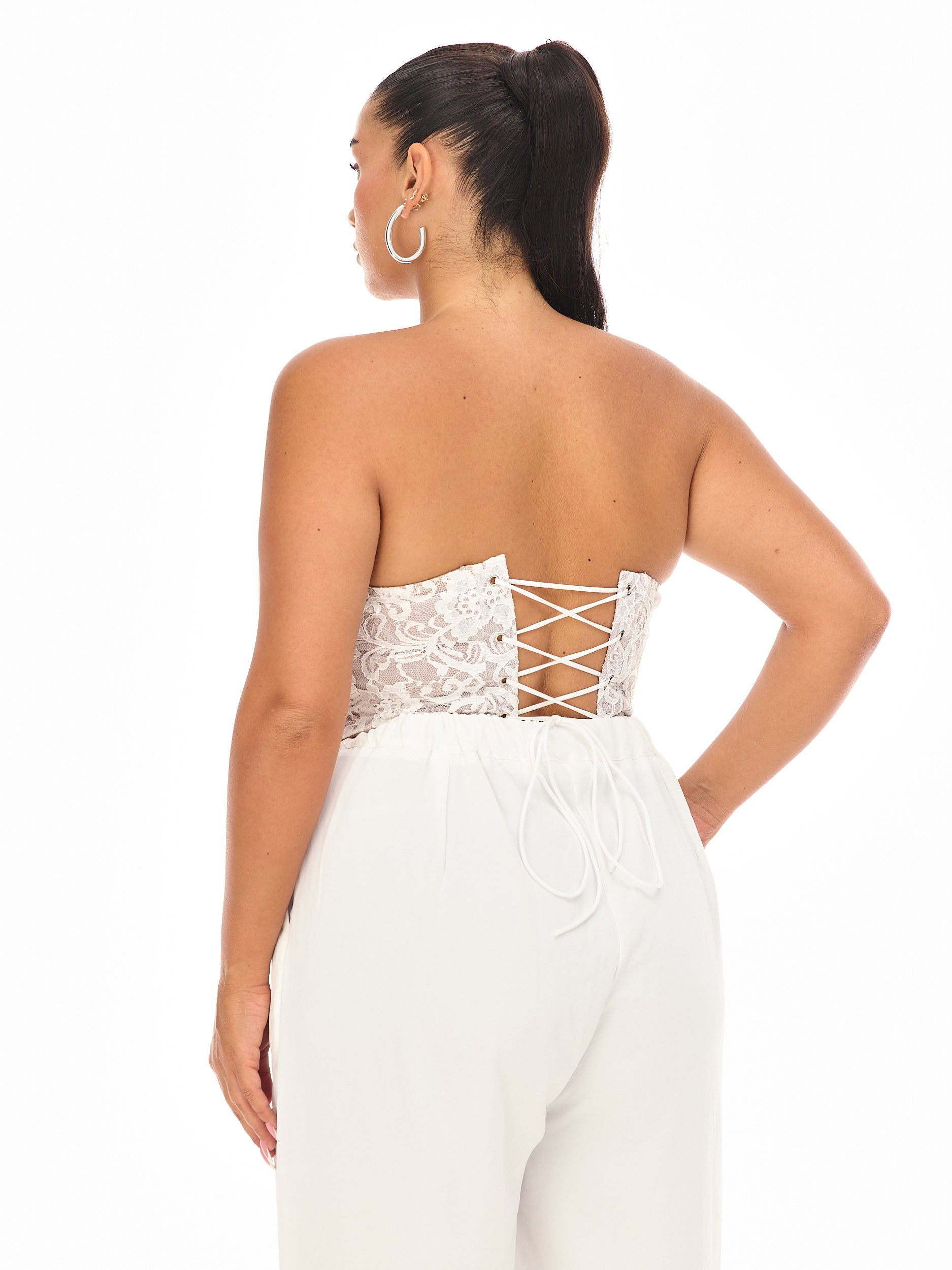 Tiana Corset  White Lace