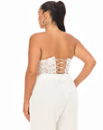 Tiana Corset  White Lace